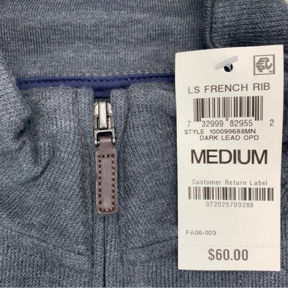 Club Room Men's Quarter-Zip French Rib Pullover Size M - Picture 11 of 14